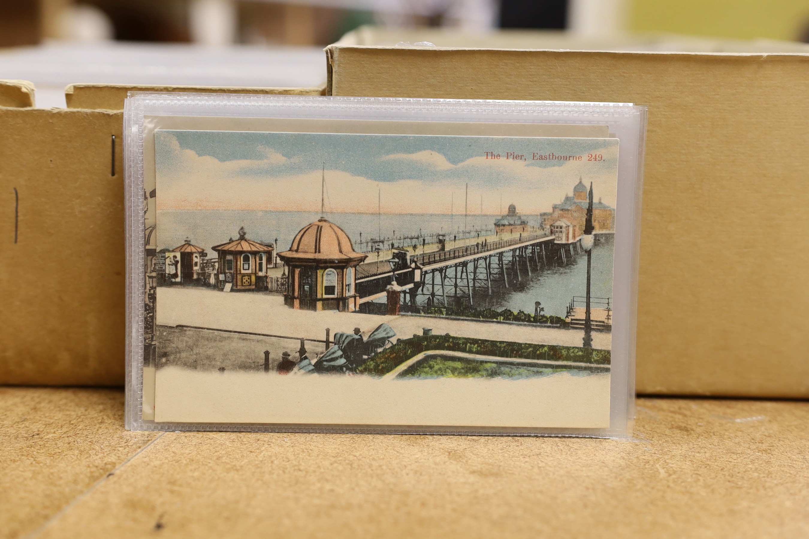 A large quantity of postcards relating to mostly Eastbourne